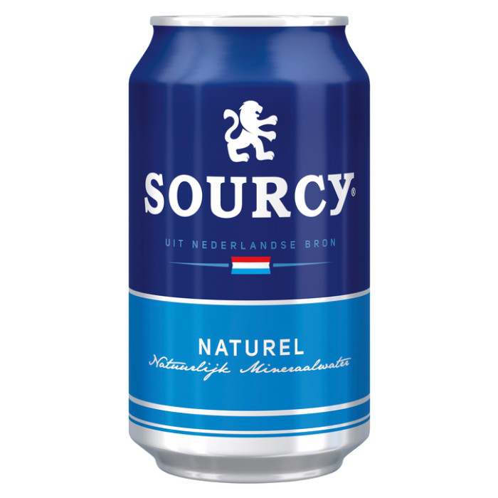 Water Sourcy blauw blik 330ml