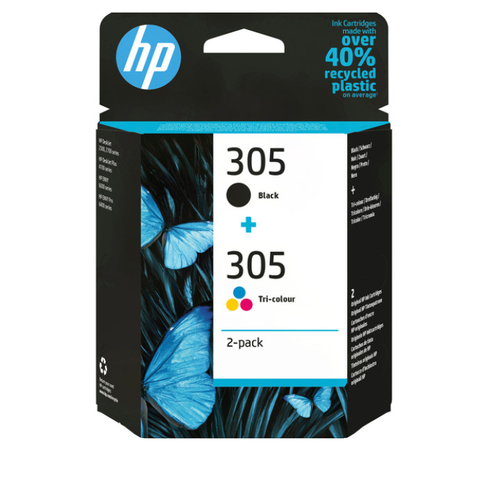 Inktcartridge HP 6ZD17AE 305 zwart + 3 kleuren