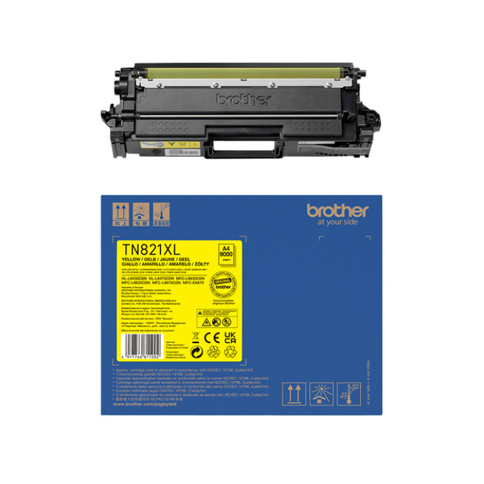 Toner Brother TN-821XLY geel