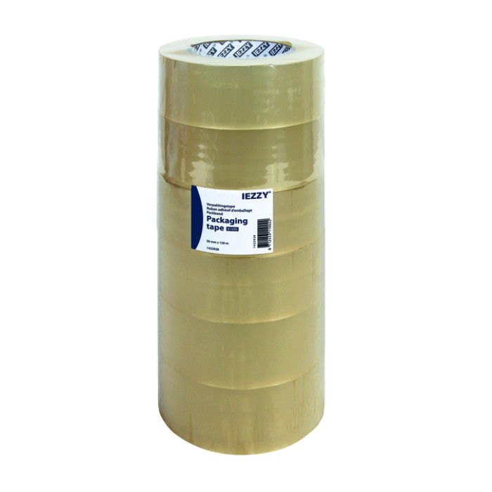 Verpakkingstape IEZZY PP 50mmx150m (Jumbo) transparant 6 rollen