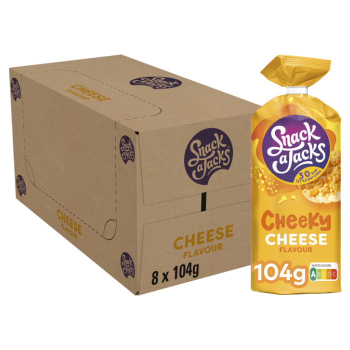 Rijstwafel Snack-a-Jacks cheese pak 104 gram