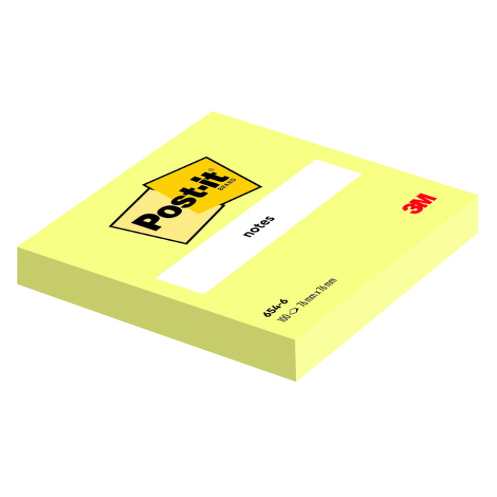 Memoblok 3M Post-it 6820 76x76mm Notes Canary Yellow