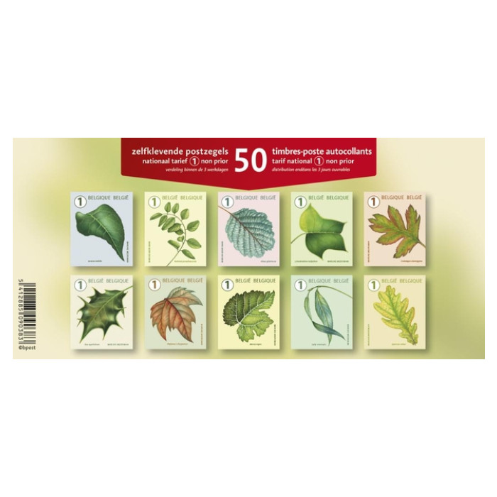 Postzegel Belgie Waarde 1 zelfklevend non-prior 5x10 stuks