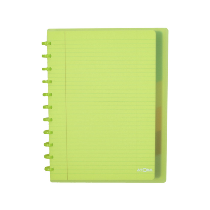 Schrift Atoma A4+ lijn 120blz 90gr PP transparant assorti
