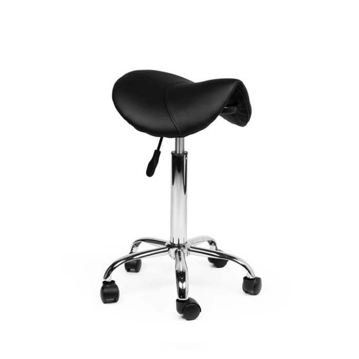 Zadelkruk Office medium harde wielen zw