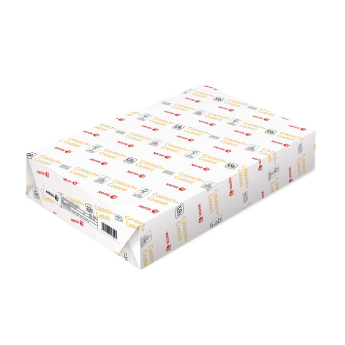Laserpapier Xerox Colotech+ glossy coated A4 130gr wit 500 vel