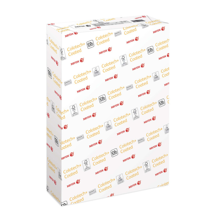 Laserpapier Xerox Colotech+ silk coated A4 170gr wit 250 vel
