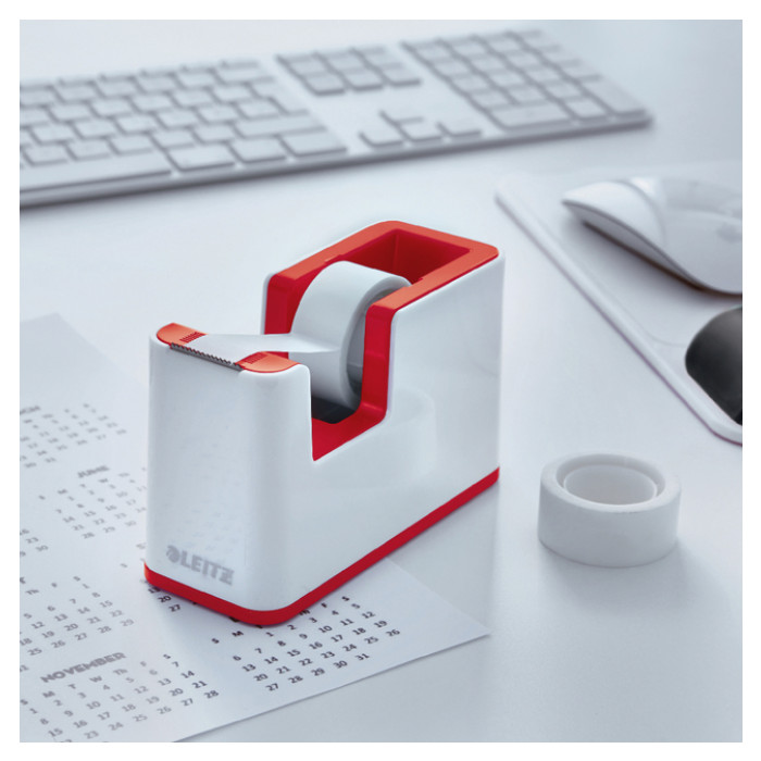 Plakbandhouder Leitz WOW wit/rood