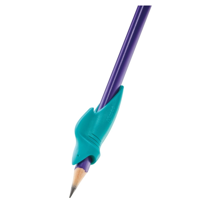Potlood Maped Kidy Learn met gomtop en vingerhulp blauw