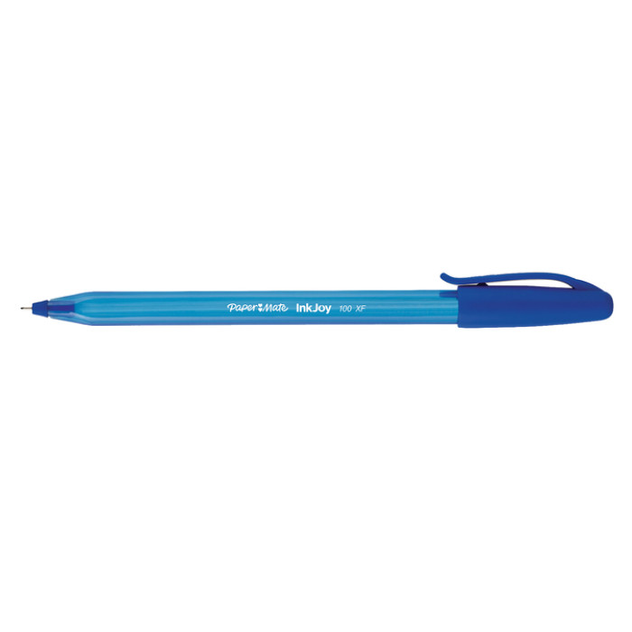 Balpen Paper Mate Inkjoy 100 ultrafijn blauw