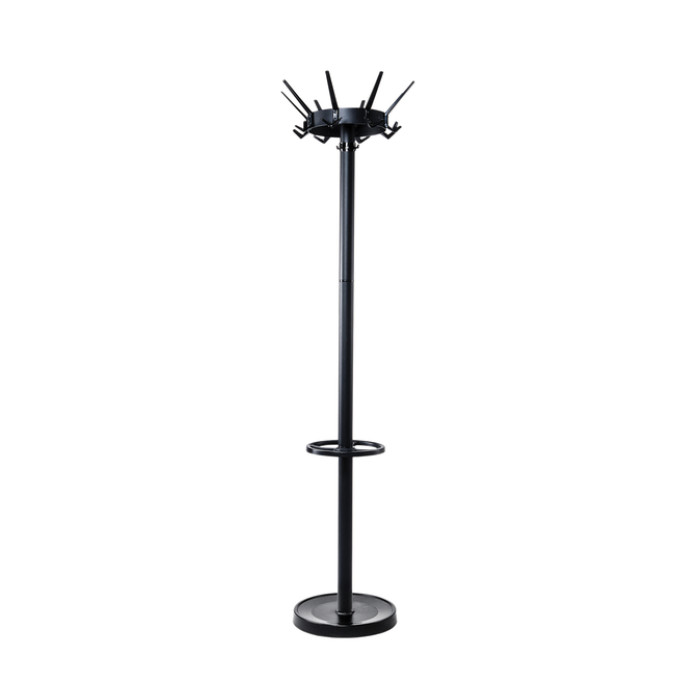 Kapstok MAUL Caligo staand 175cm 32 haken zwart RAL9004