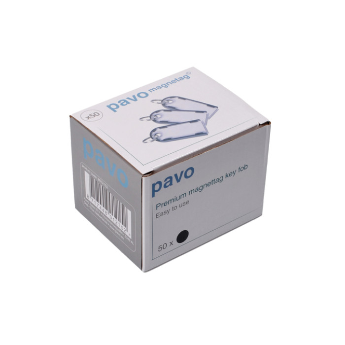 Sleutellabel Pavo Magnettag zwart 50 stuks
