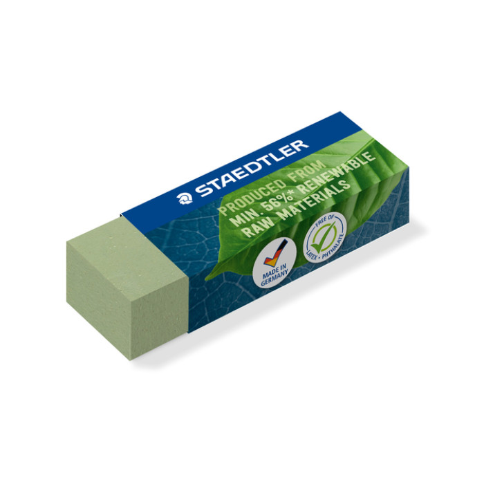 Gum Staedtler Eco 52680 65x23x10mm olijfgroen display