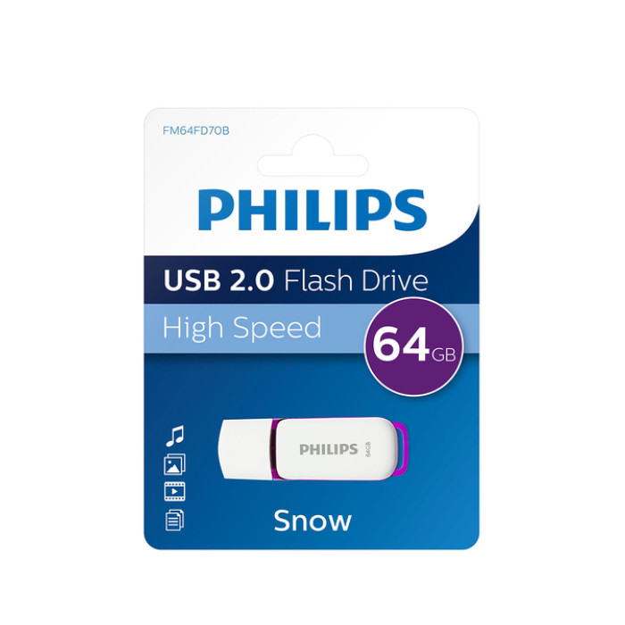 USB stick 2.0 Philips Snow USB-A 64GB paars