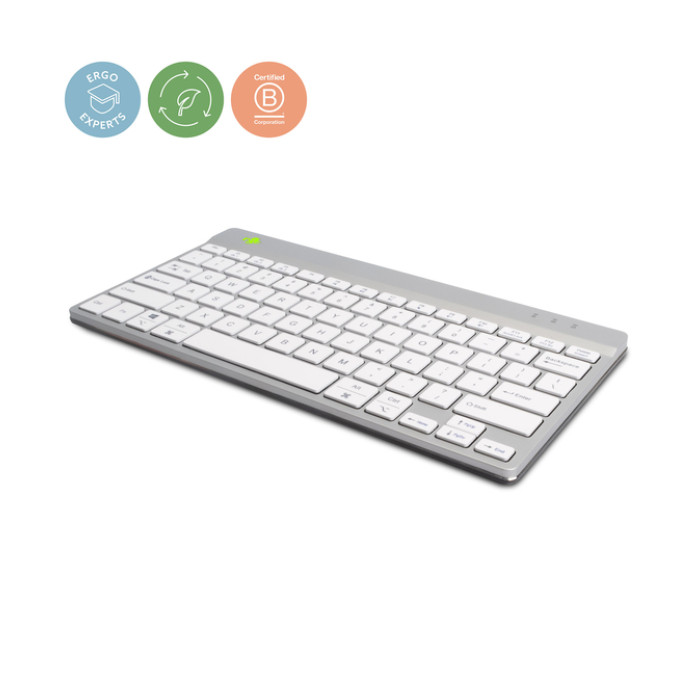 Toetsenbord R-Go Ergonomisch Compact Break draadloos QWERTY wit