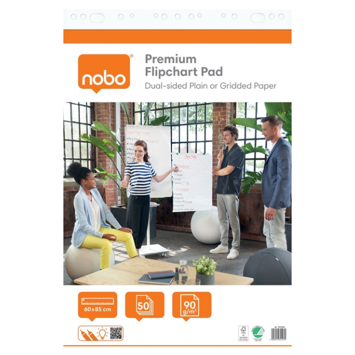 Flipoverpapier Nobo Premium 60x85cm dubbelzijdig 50vel