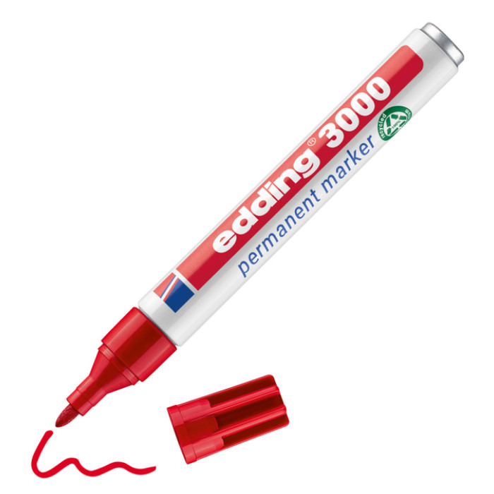Viltstift edding 3000 creatief rond 1.5-3mm assorti blister à 4 stuks