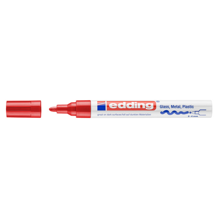 Paintmarker edding 750 op oliebasis 2-4mm creatief rood