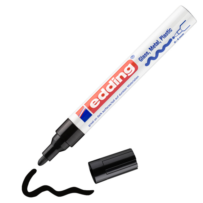 Paintmarker edding 750 op oliebasis 2-4mm creatief zwart