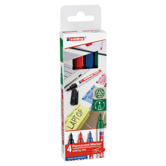 Viltstift edding 400 creatief rond 1mm assorti