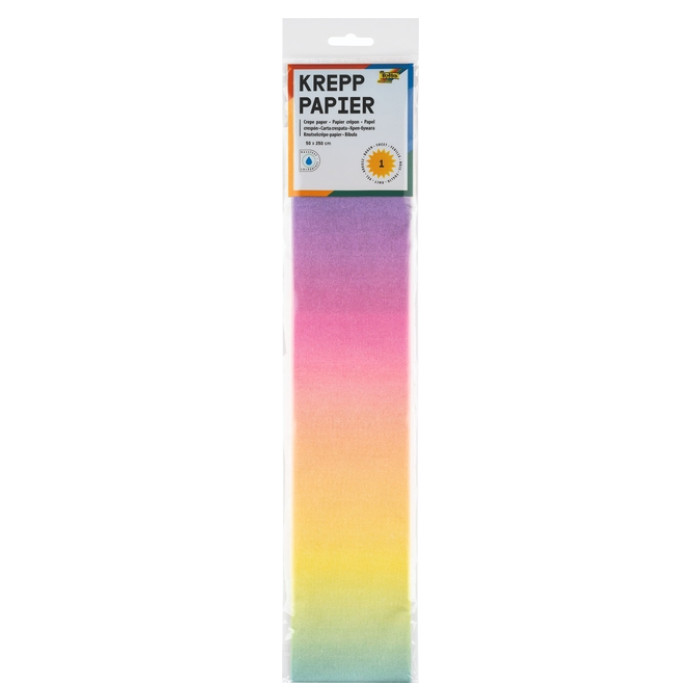 Crêpepapier Folia 50x250cm 10vel 1650 regenboog