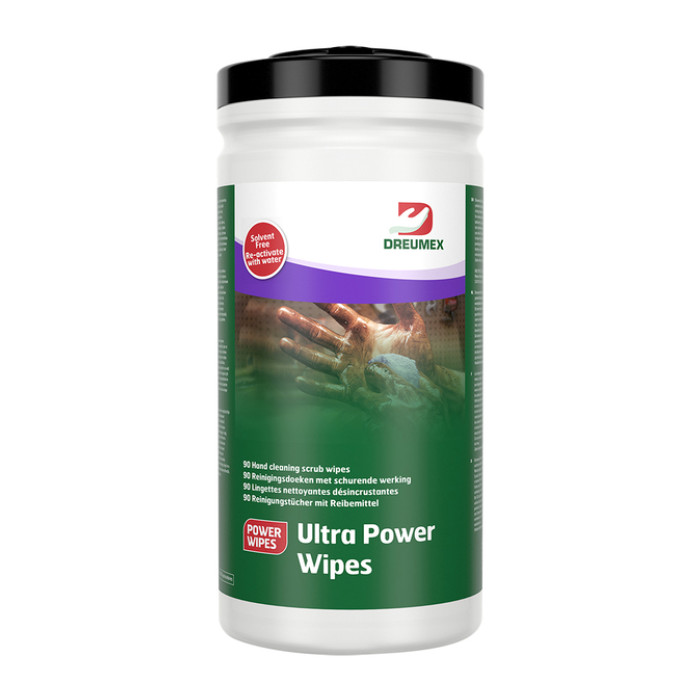 Reinigingsdoek Dreumex Ultra Power Wipes bus 90 stuks wit