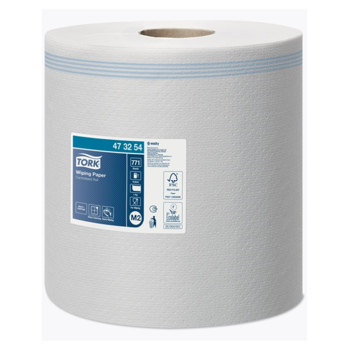 Poetspapier Tork M2 Advanced 1-laags 270m wit 473254