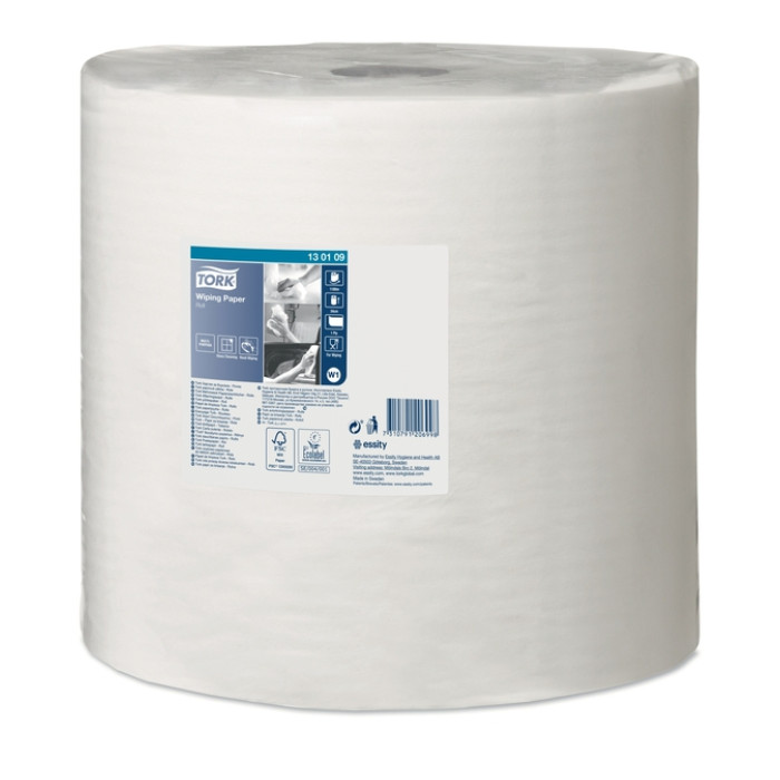 Poetspapier Tork W1 Advanced 1-laags 1180m wit 130109
