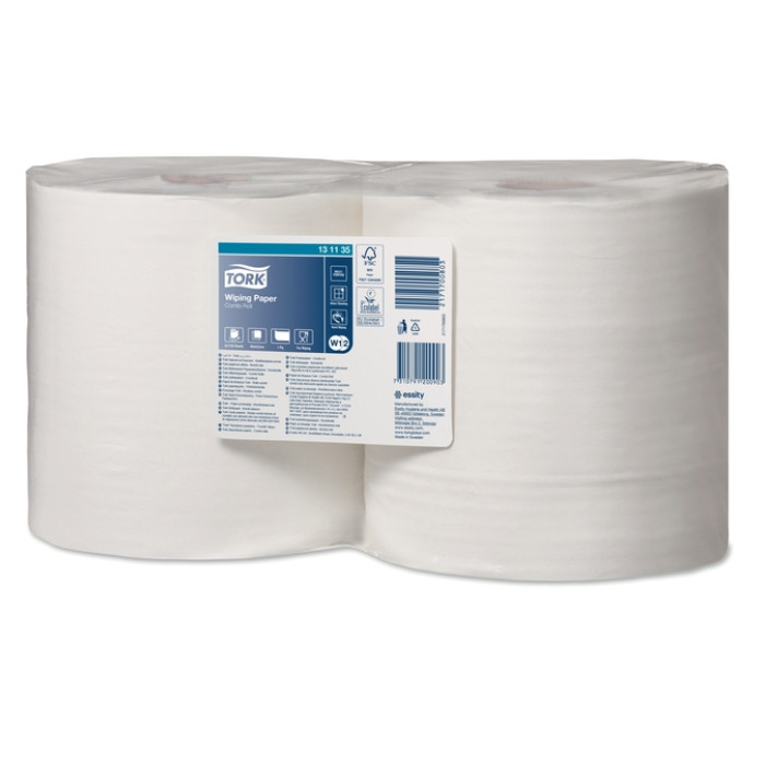 Poetspapier Tork W2 Advanced 1-laags 1150 vel wit 131135