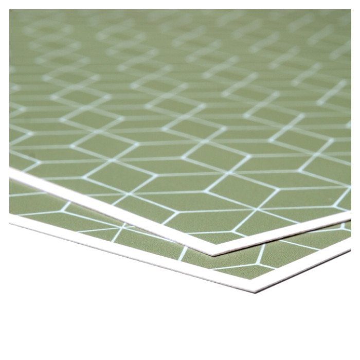 Placemat IEZZY Japanse kersenbloesem groen 6 stuks