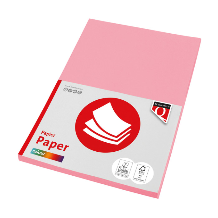 Kopieerpapier Quantore Colour A4 160gr roze 50 vel