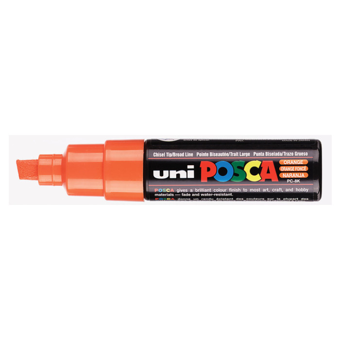 Paintmarker Uni POSCA PC8K breed schuin donker oranje