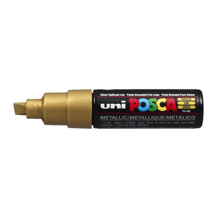 Paintmarker Uni POSCA PC8K breed schuin goud