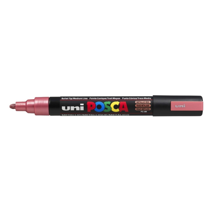 Paintmarker Uni POSCA PC5M medium metallic rood
