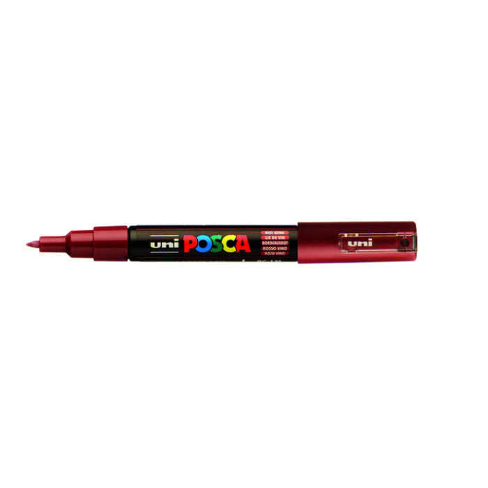 Paintmarker Uni POSCA PC1MC extra fijn wijnrood