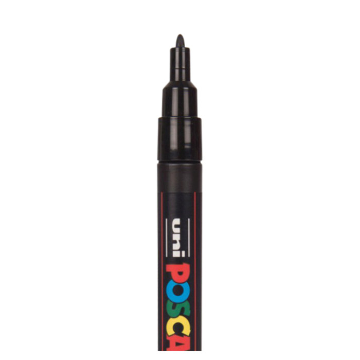 Paintmarker Uni POSCA PC3M fijn standaard assorti set à 16 stuks