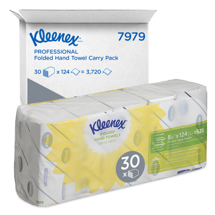 Handdoek Kleenex Ultra i-vouw 2-laags 215x315mm 5x124stuks 7979