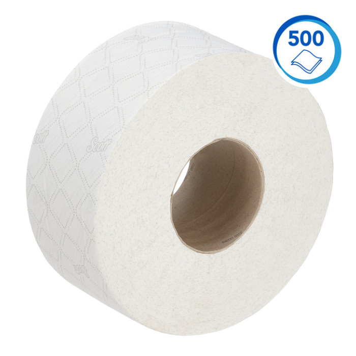 Toiletpapier Scott Essential jumbo 2-laags 200m wit 8614
