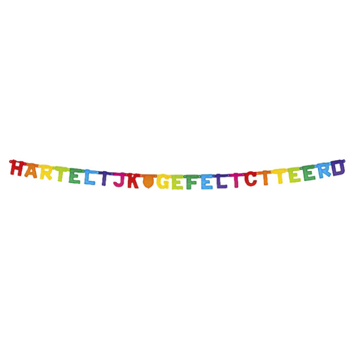 Letterslinger gefeliciteerd kleur