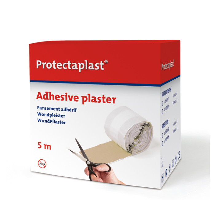 Elastische pleister Detectaplast bruin op rol 6cmx5m