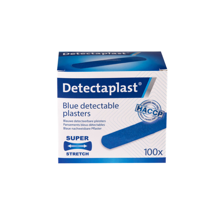 Elastische blauwe textielpleister Detectaplast 19x72mm 100 stuks