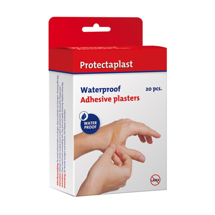 Waterafstotende bruine pleisters Detectaplast assorti 20 stuks