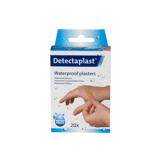 Waterafstotende bruine pleisters Detectaplast assorti 20 stuks
