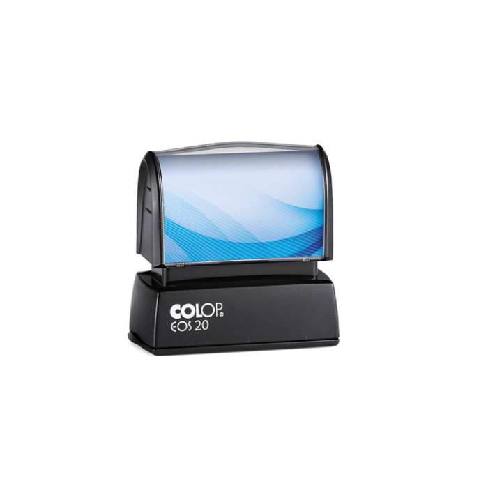 Tekststempel Colop EOS 20 flashtechnologie met stempelplaat