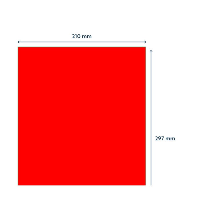 Etiket Rillprint 210x297mm fluor rood 100 stuks