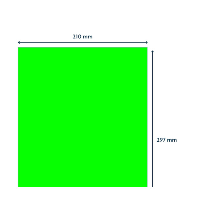Etiket Rillprint 210x297mm fluor groen 100 stuks