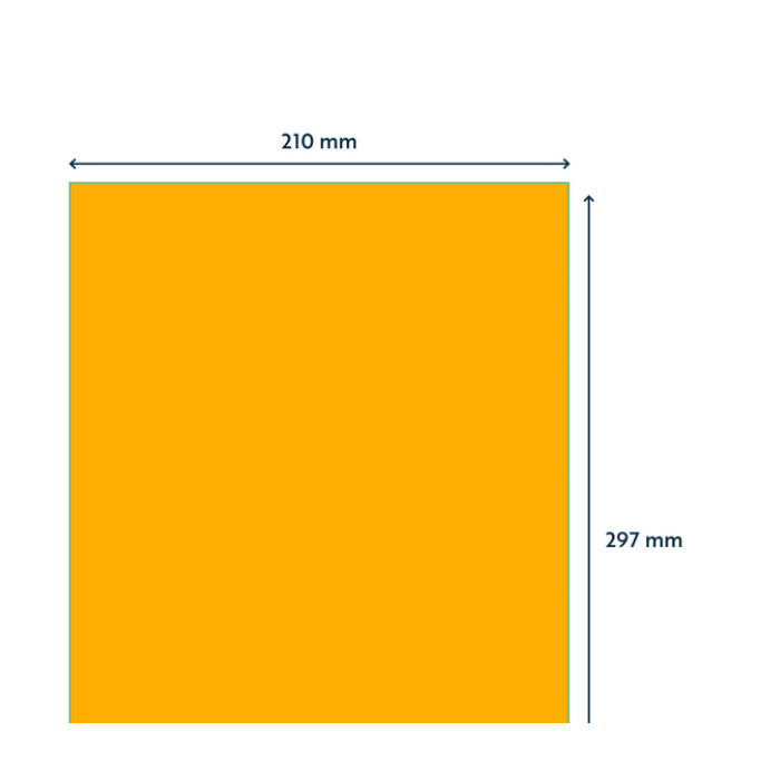 Etiket Rillprint 210x297mm fluor oranje 100 stuks