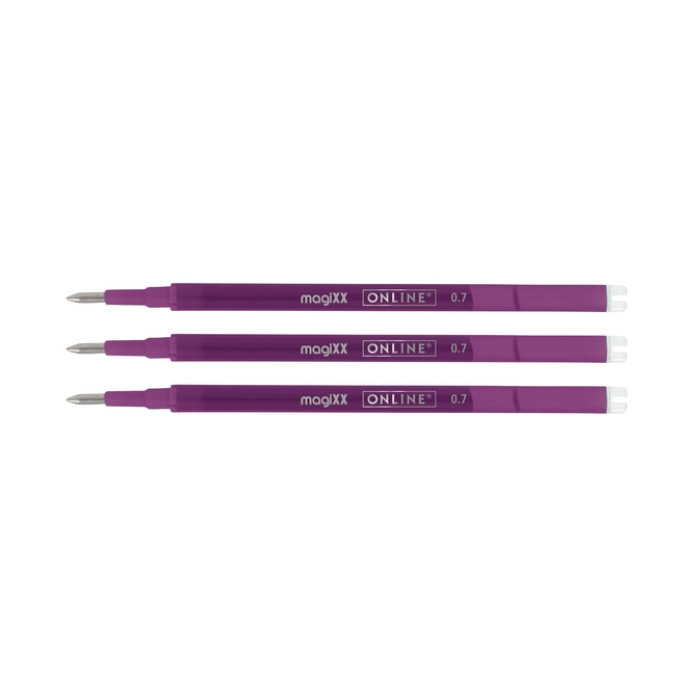 Gelschrijvervulling Online Magixx medium violet blister à 3 stuks