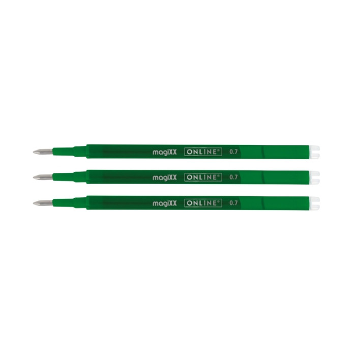 Gelschrijvervulling Online Magixx medium groen blister à 3 stuks