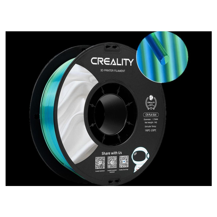 3D Filament Creality PLA 1.75mm blauw groen 1kg
